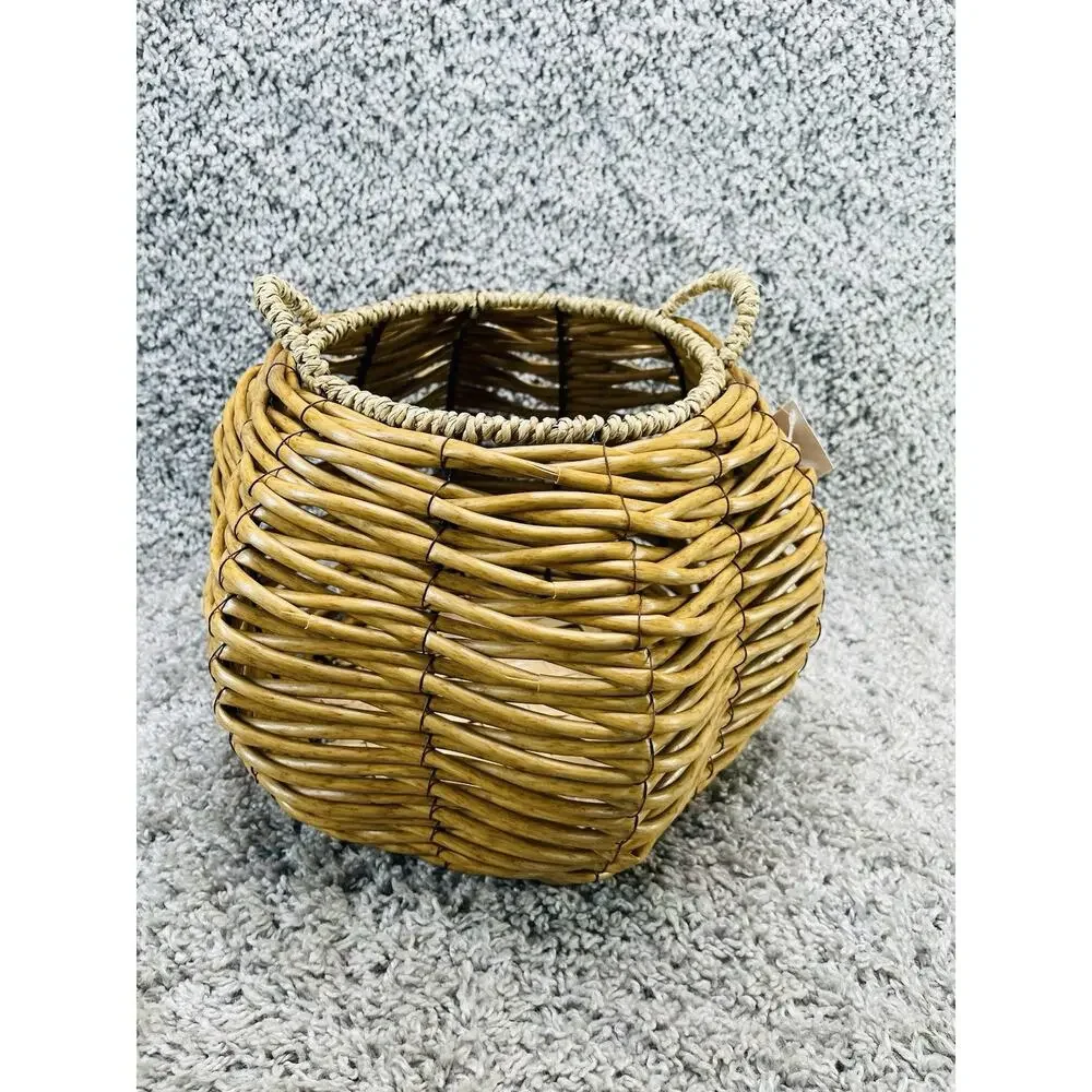 Pumpkin Rattan Basket Rustic American Country Decorative Home Decor New